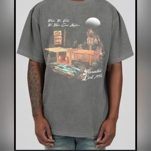 Paradise Lost Route 66 men  gray tee size XL